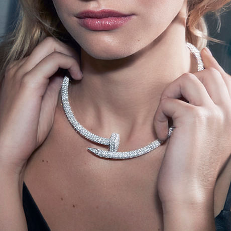 cartier nail necklace diamond