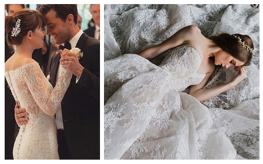 The wedding dress of Anastasia Steele Grey wedding dress Bridal Gowns Inspi...