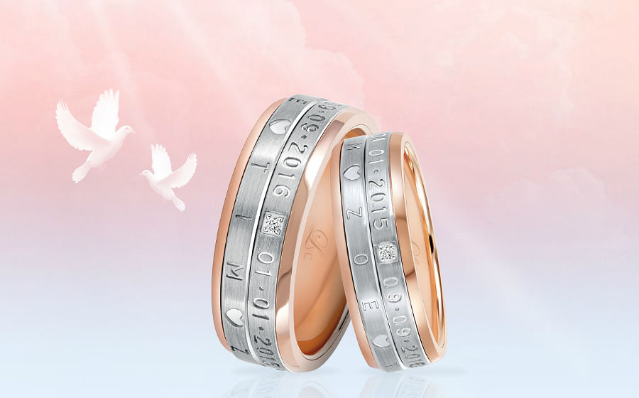 Personalise your wedding bands with 
