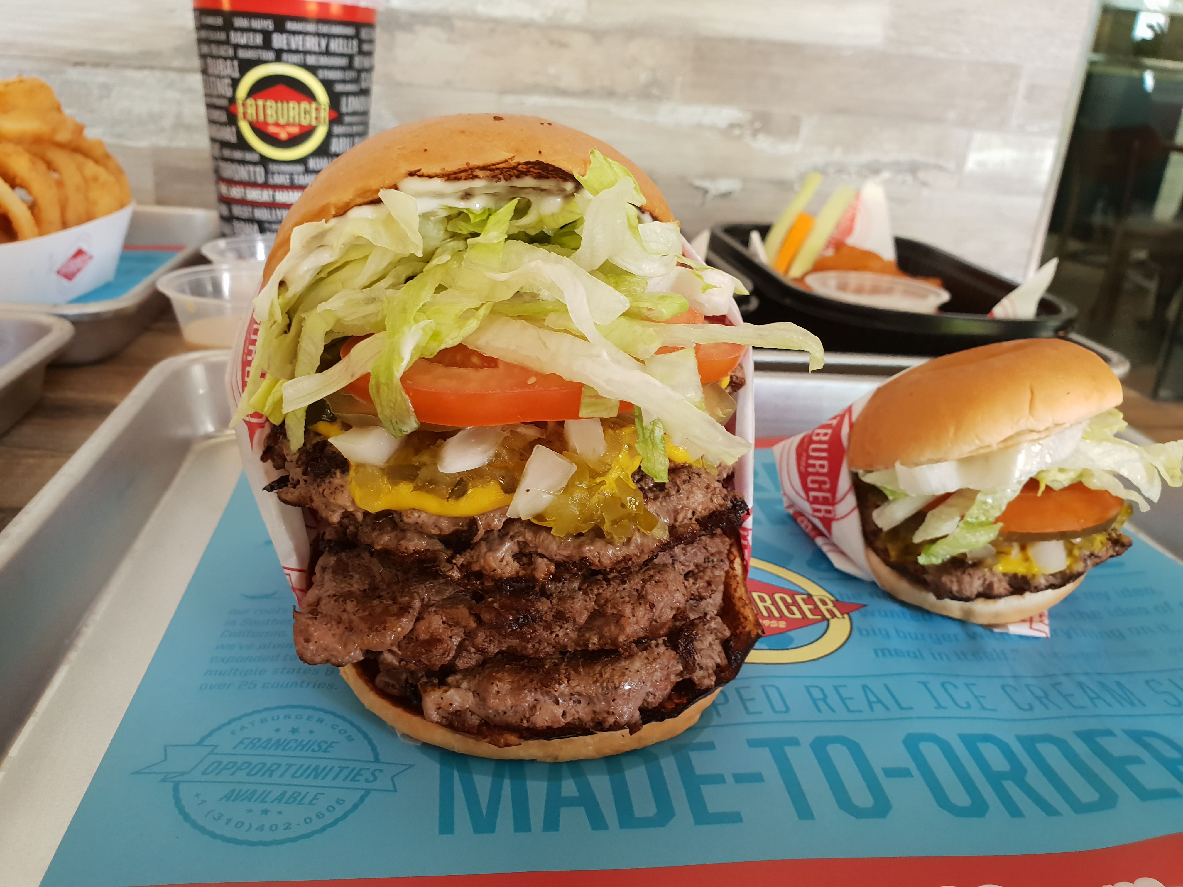 Fatburger's Quad Burger is a beef patty beast 