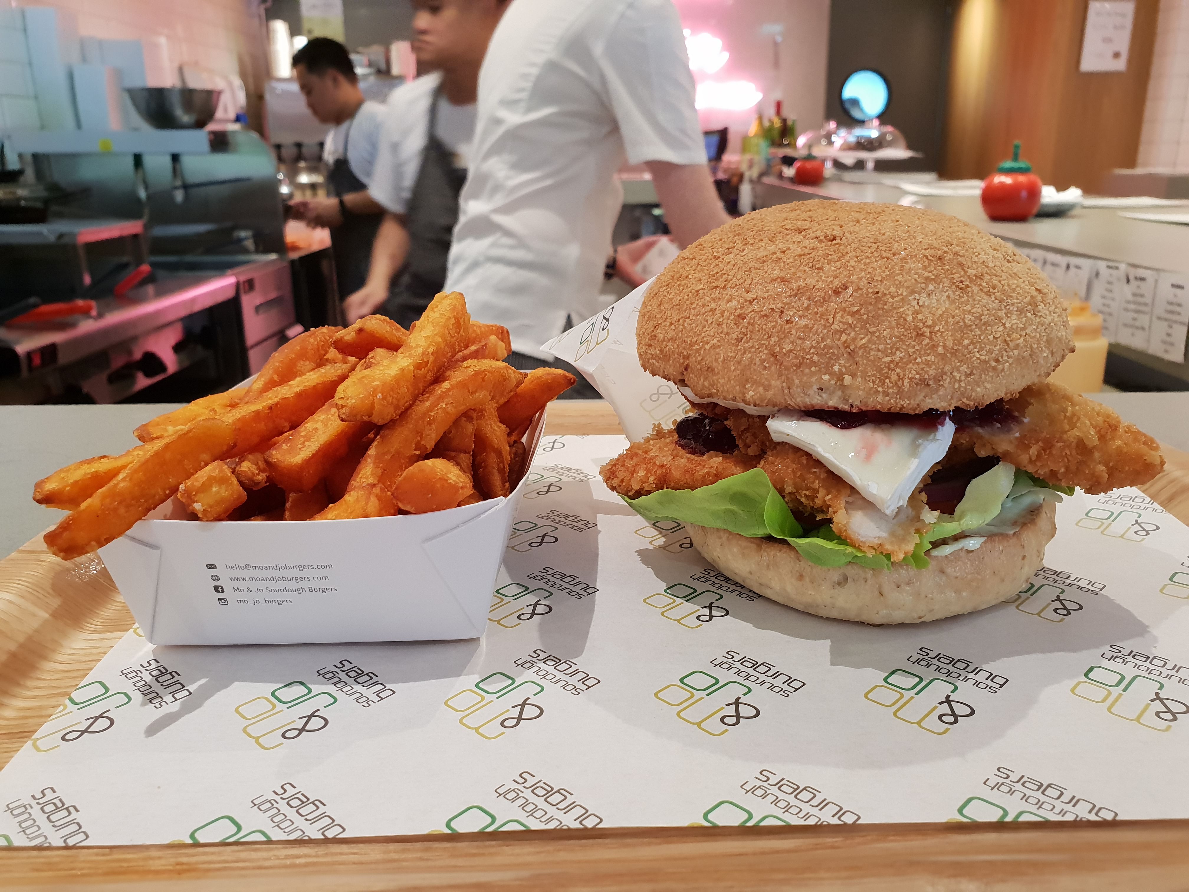 The Naughty CCC burger combines chicken, cheese and cranberry to great effect