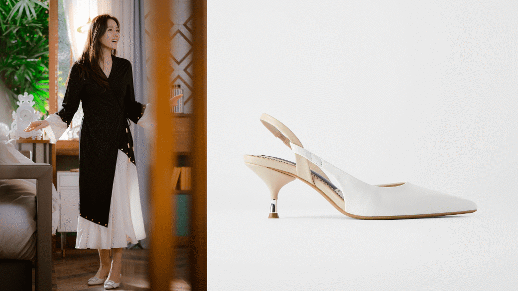 White wedding shoes inspired by Son Ye 